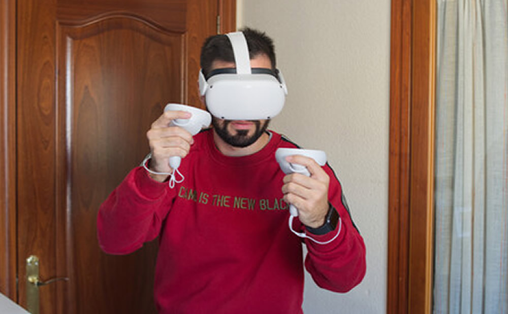 Meta Quest 2: Gafa de realidad virtual autónoma de 128 GB con 2 mandos (Oculus Quest 2) para juegos porno VR