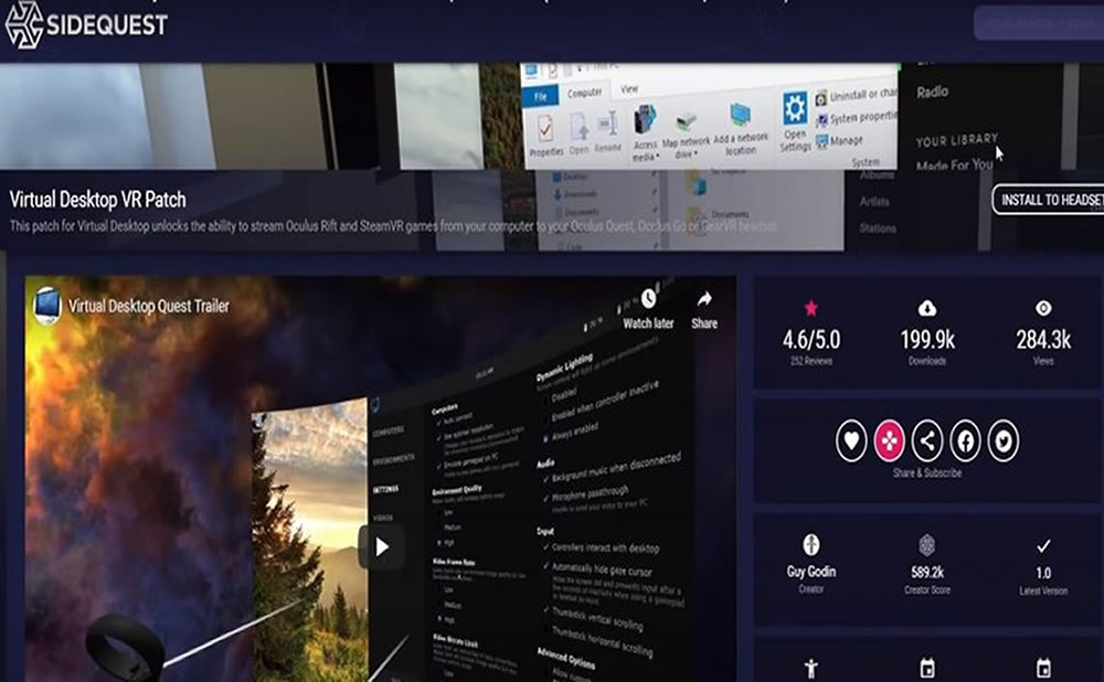 Parche de escritorio virtual como usar un oculus quest 2 inalambrico en la pc