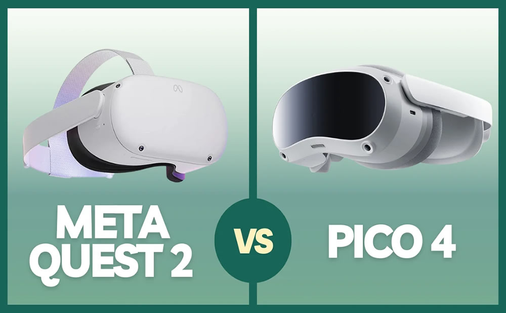 Diferencias entre las pantallas y definición de las gafas Pico 4 y Meta Quest 2