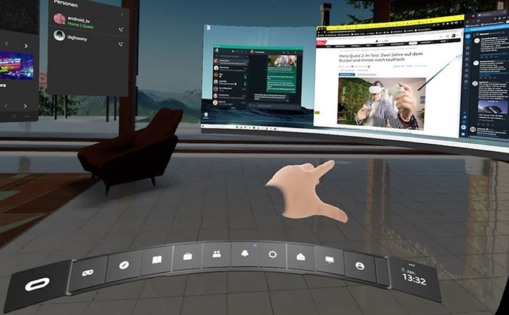 El meta quest 2 en modo hibrido que ofrecio la gafa meta quest 2 en este 2023