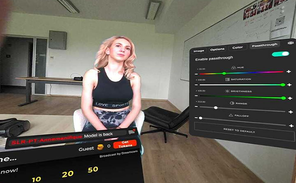 ¡Camgirls de VR Passthrough solo en SexLikeReal!