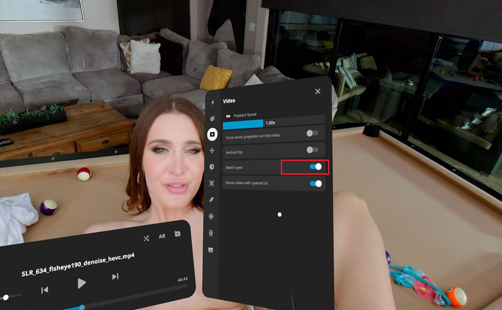 Cómo ver escenas con POV femenino desde POV masculino en una cámara SexLikeReal